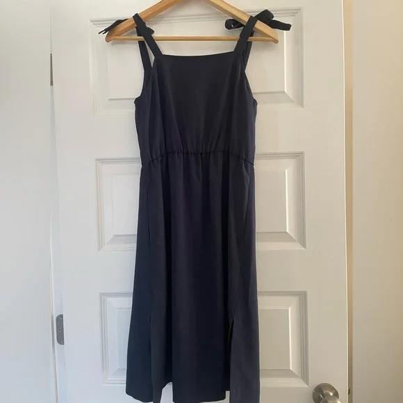 AYR The Daze Button-Down Midi Dress, Navy, XS - Picture 6 of 8